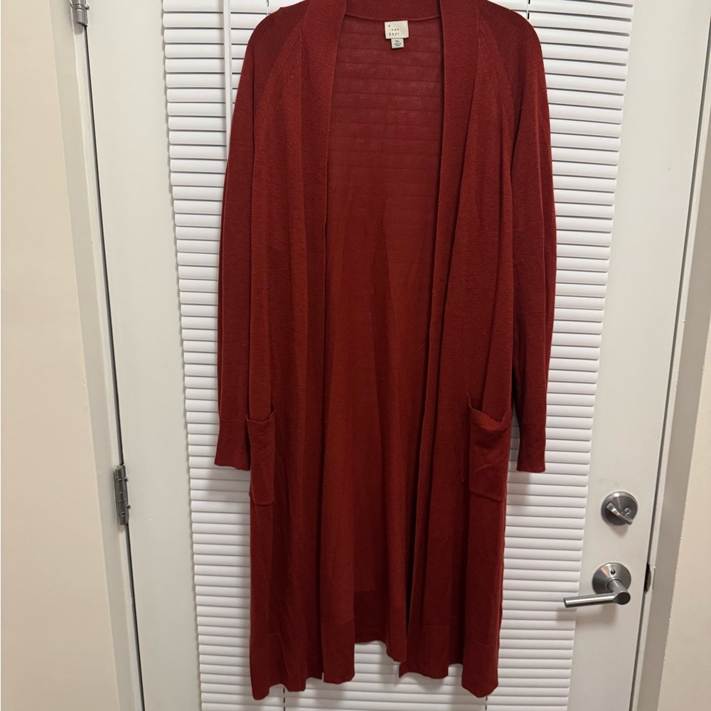 a new day Rust Open-Front Cardigan